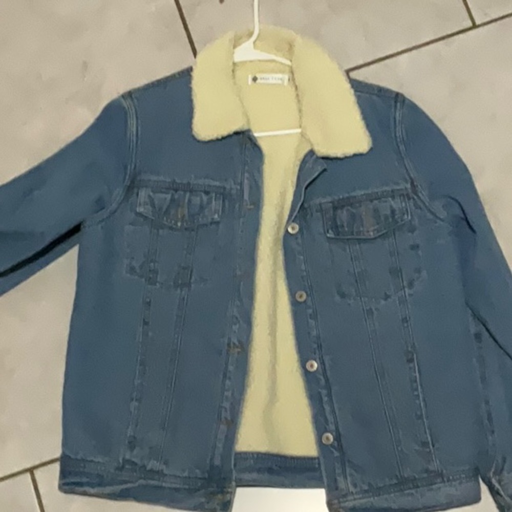 Denim Sherpa-Lined Jacket